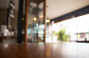 Blurred coffee shop business abstract background