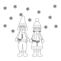 Happy kids coloring page coloring page