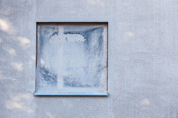 House renovation window protected with plastic film