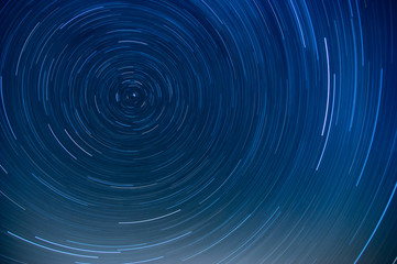 Long exposure starry sky