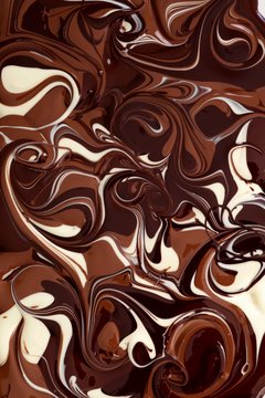 Full frame of melted chocolate