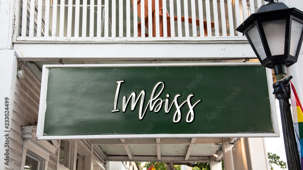 Poster Schild 338 - Imbiss