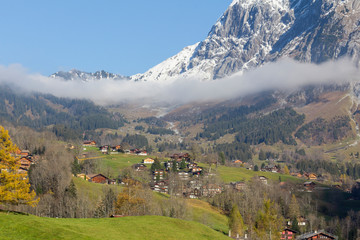 Fototapeta na wymiar Grindelwald village in Switzerland