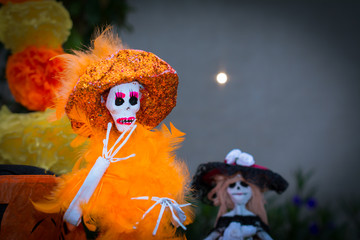 Las catrinas están en la calle.