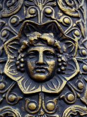 Tête de bacchus; dieu du vin