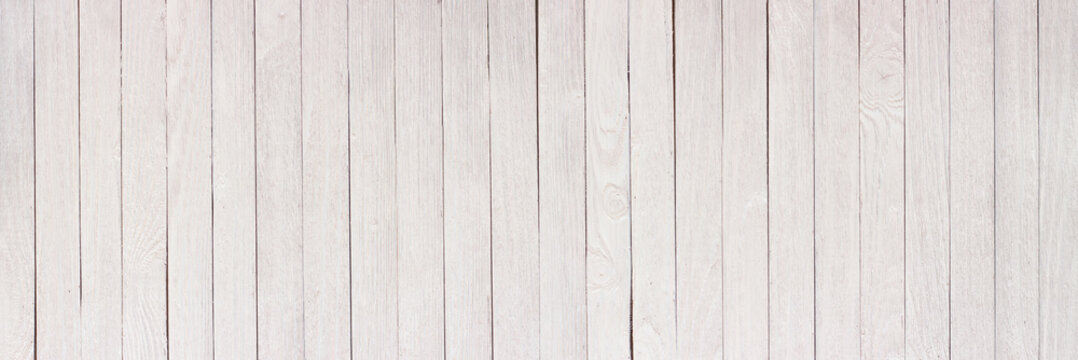 White wooden texture as a background, panorama in high resolution