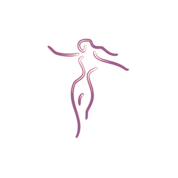 woman shape icon illustration