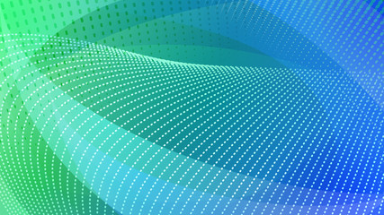 Abstract background of curved surfaces and halftone dots in light blue colors © Olga Moonlight