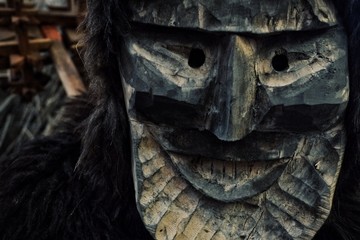 traditional buso mask of the busojaras event