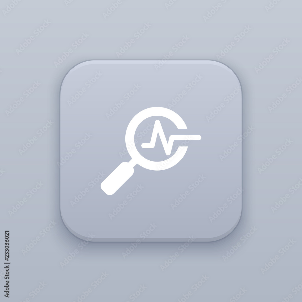 Poster network search gray vector button with white icon