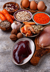 Healthy product sources of zinc. 