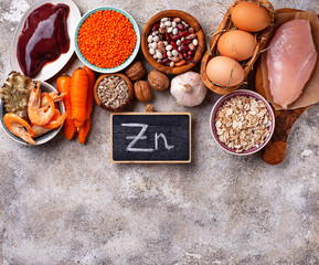 Healthy product sources of zinc. 