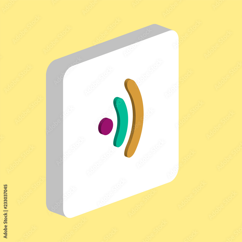 Poster wireless simple vector icon. illustration symbol design template for web mobile ui element. perfect 