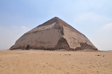 Bent pyramid of Pharao Sneferu at Dahshur, Saqqara, Egypt