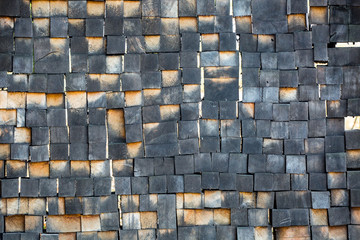 Wooden block texture. Wood burning background