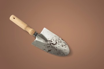 Shovel for gardening  isolated on white