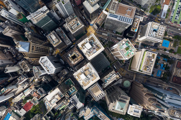  Aerial view of Hong Kong business district