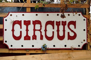 old circus sign