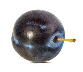 Fresh plum isolated on white background with clipping path