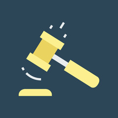 Silhouette icon steak and hammer