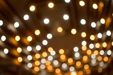 Defocused lighting in door  filtered bokeh abstract background