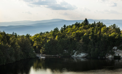 Lake Minnewaska , view from mount to minnewaska lake beach