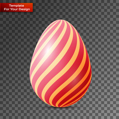 Happy easter egg On transparent Background