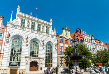 Naklejka premium Buildings in the historic centre of Gdansk, Poland