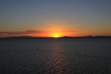 Obraz premium Atardece en la Manga la mar Menor, Murcia, España