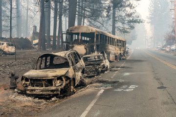 Destruction in Paradise, California Wildfire 