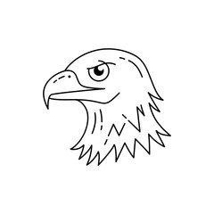 Eagle head icon. Eagle line art icon, USA Eagle. Vector flat illustration