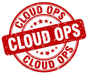 cloud ops red grunge stamp