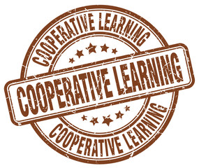 cooperative learning brown grunge stamp