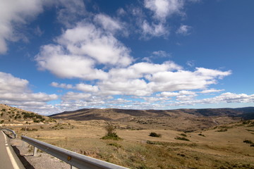Autumn landscape Gudar mountains Teruel Aragon Spain