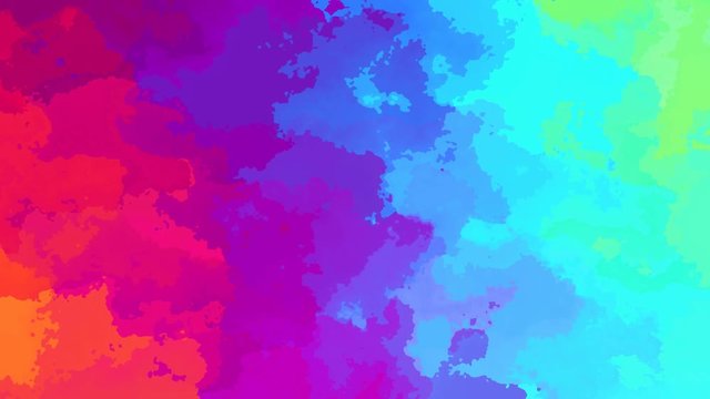 abstract animated twinging stained background seamless loop video - watercolor splotch effect - ...  rainbow full color spectrum - magenta, pink, red, orange, yellow, green, blue, violet, purple