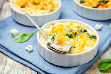 Chicken Spinach Cauliflower casserole