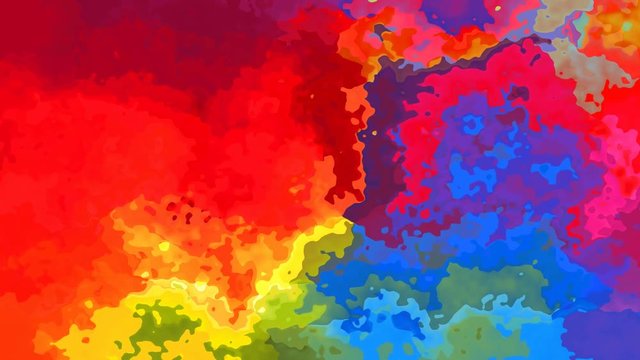 abstract animated twinging stained background seamless loop video - watercolor splotch effect - ...  rainbow full color spectrum - magenta, pink, red, orange, yellow, green, blue, violet, purple