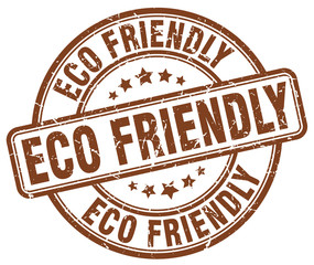 eco friendly brown grunge round vintage rubber stamp