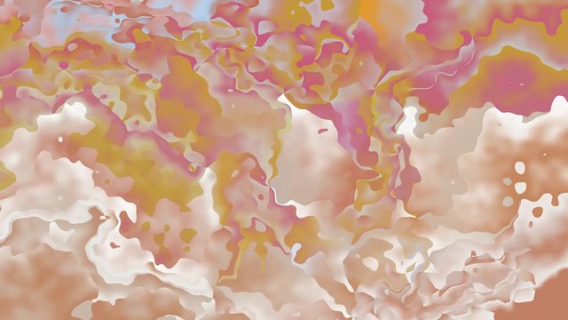 abstract animated twinking stained background seamless loop video - watercolor splotch effect - rose gold pink beige color