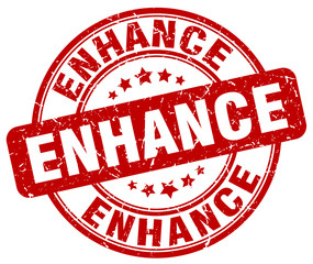 enhance red grunge stamp