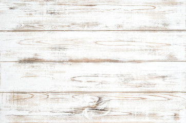 Wooden background white colored plank Natural wood pattern