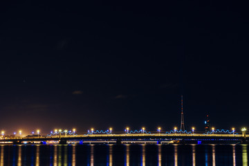 Quay of Daugava river in Riga, Latvia.