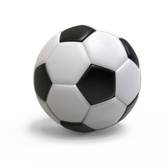 Soccer ball, isolated on white background. 3D Illustration.