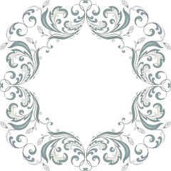 vintage floral square frame