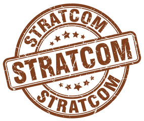 stratcom brown grunge stamp