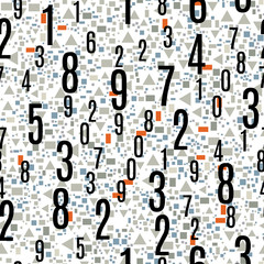 Seamless Pattern with the Numbers
