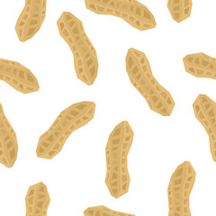 Vector food collection Geometric style Peanuts Seamless pattern