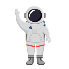 Astronaut Flat Design Icon isoliert auf weißem Hintergrund