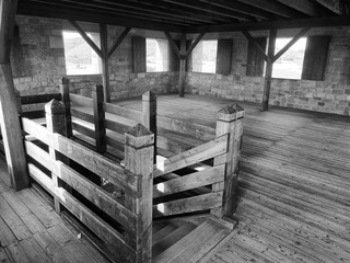 Burg Lichtenberg bei Kusel in Rheinland-Pfalz – Ansichten in Schwarz-Weiss
