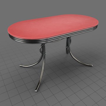 Retro oval table